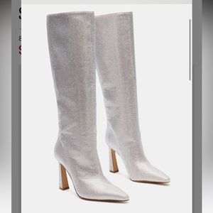 STEVE MADDEN Shayna Rhinestone Boots Size 8M